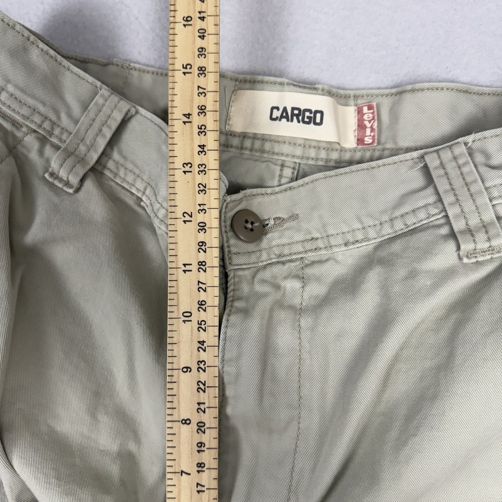 Levi's Cargo Utility Shorts Mens 34 Khaki Tan‎ Long Baggy Skater Workwear Y2K - Picture 5 of 7